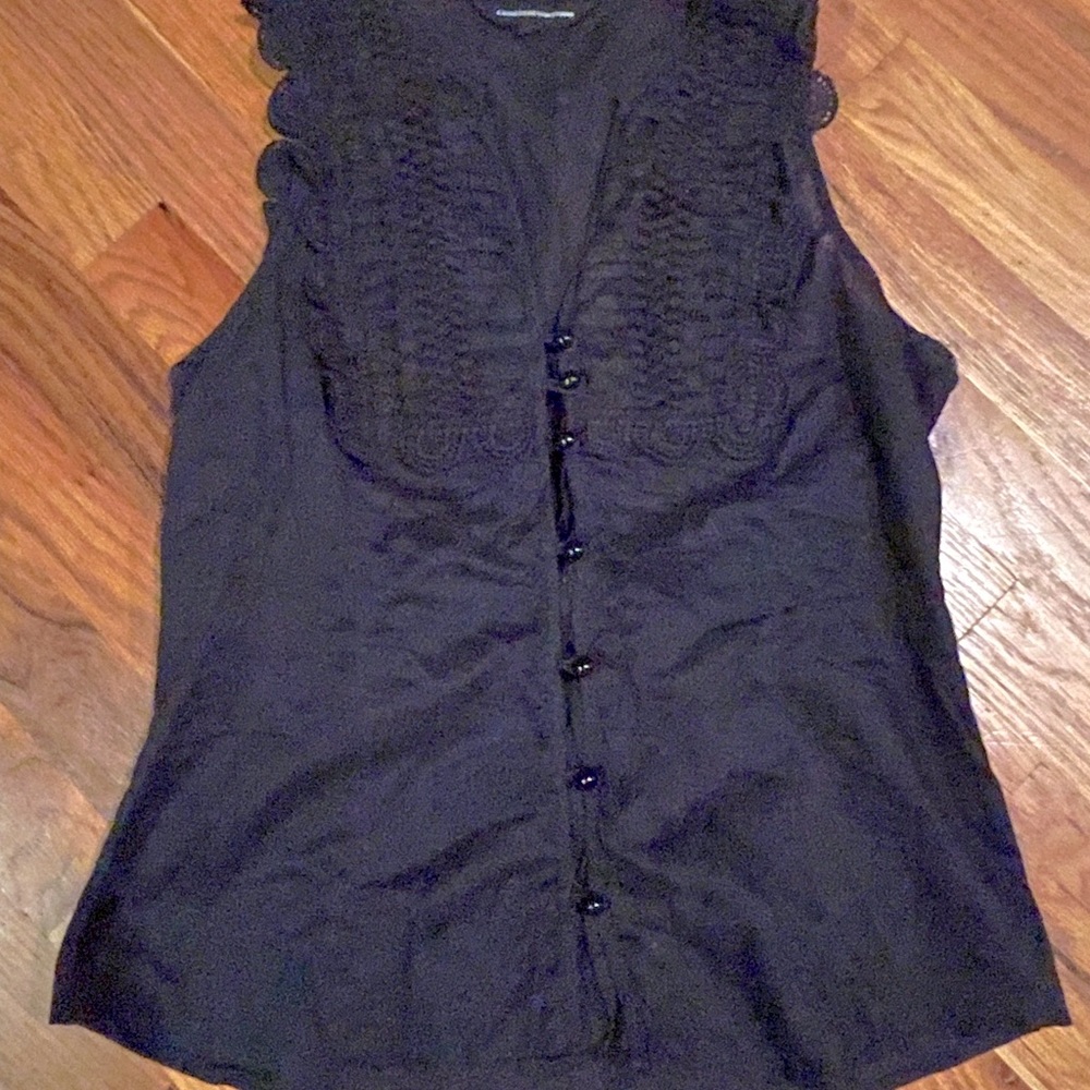 Embroidered Sleeveless Top